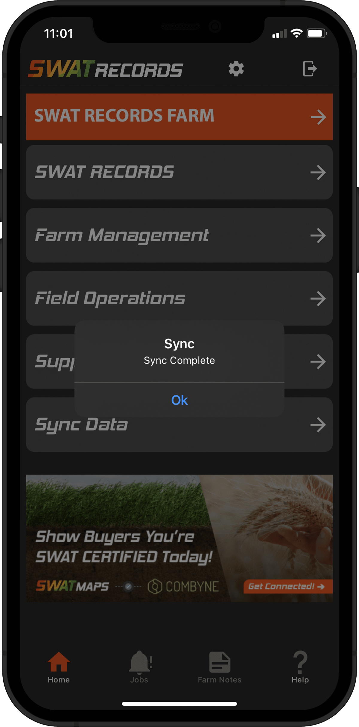 Image of SWAT RECORDS app on a phone