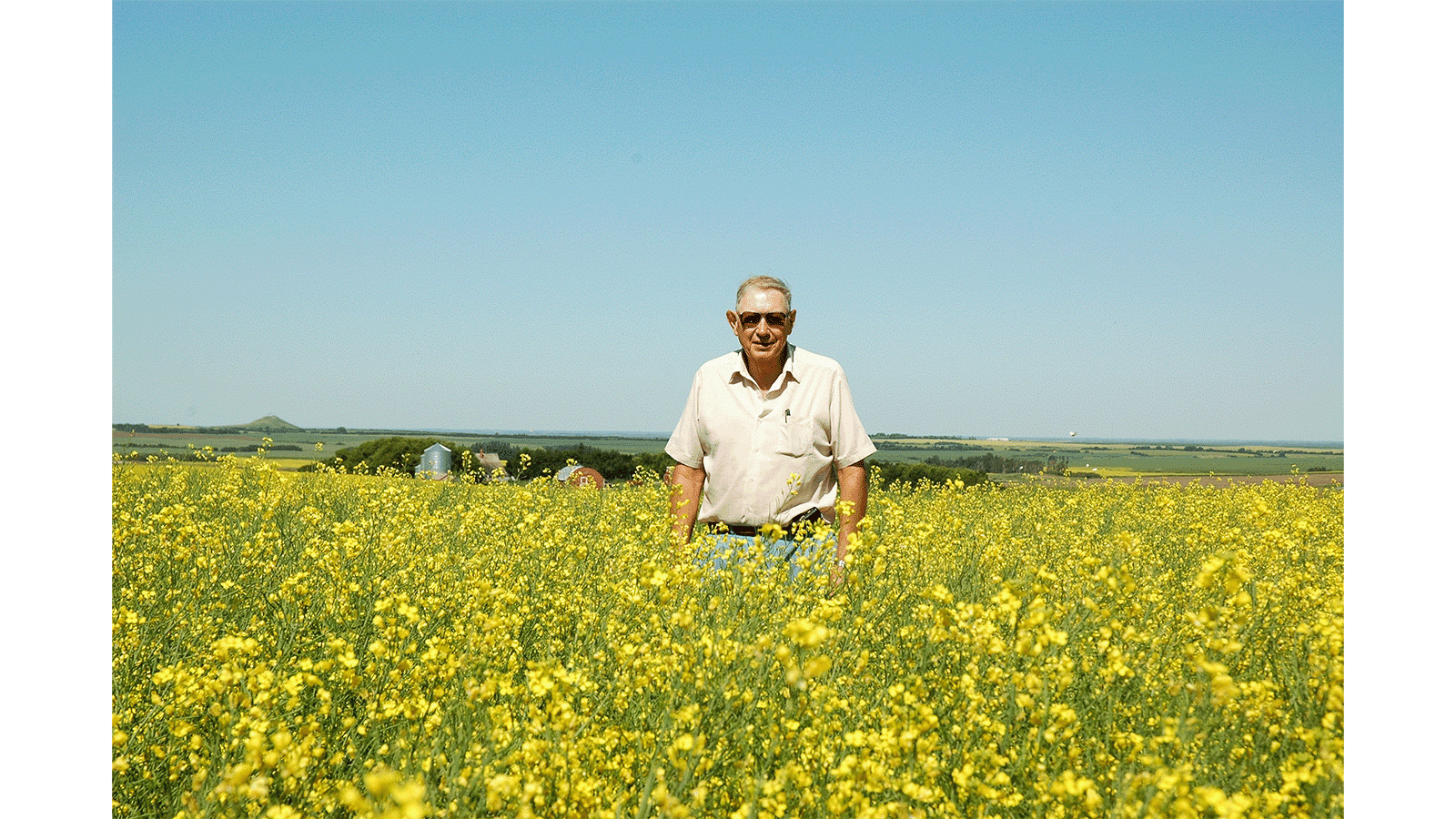 Les Henry on his farm in Dundurn, Saskatchewan